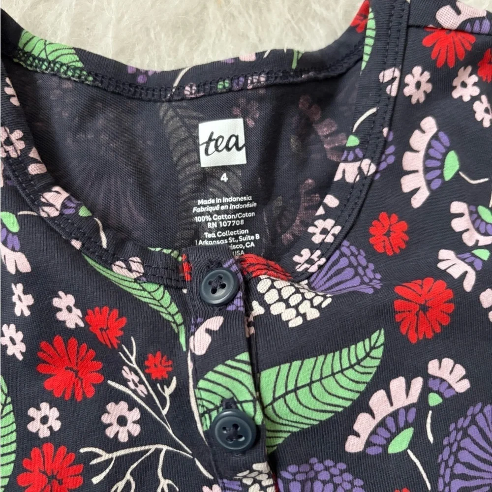 Tea Collection Kids Dress with Intricate Floral Design
